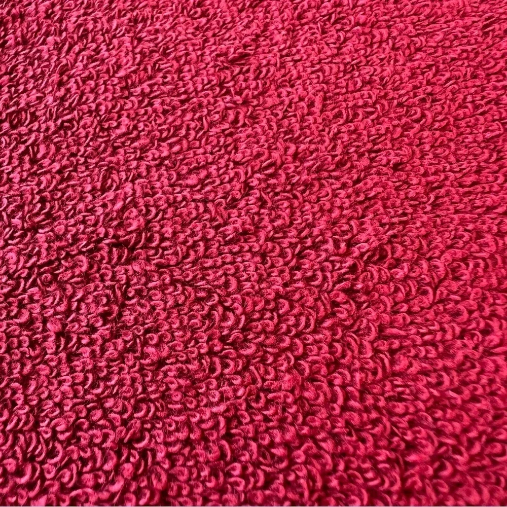VTG Ruby Red Rhinestone 4-Piece Bath Towel Set 100% Turkish Cotton Fancy NWOT